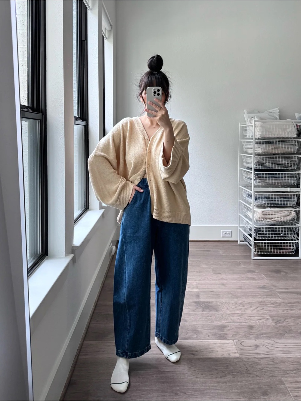 Le Bon Shoppe blue denim arc pants